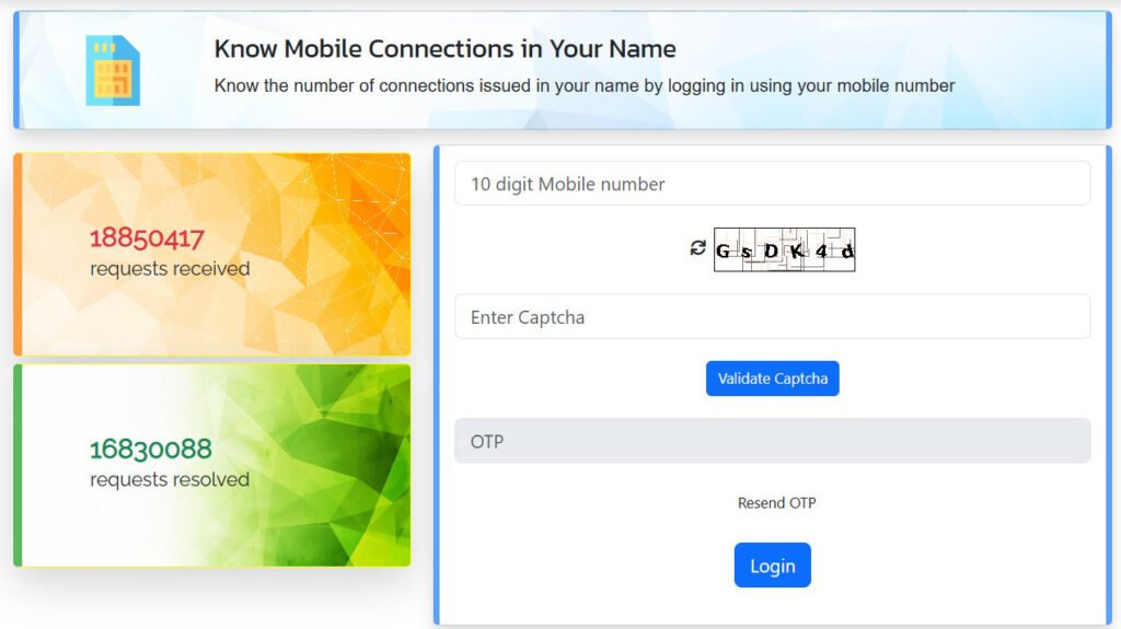 How do I check my Tafcop SIM status online